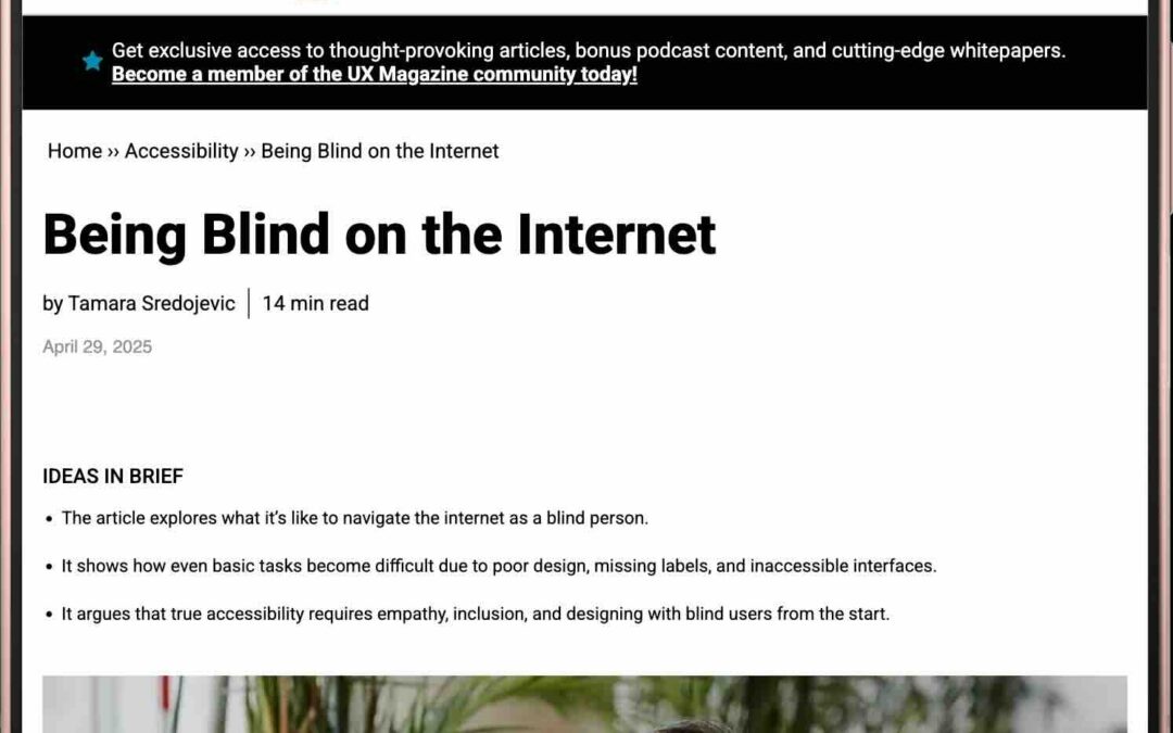 Accessibilité numérique : être aveugle sur internet