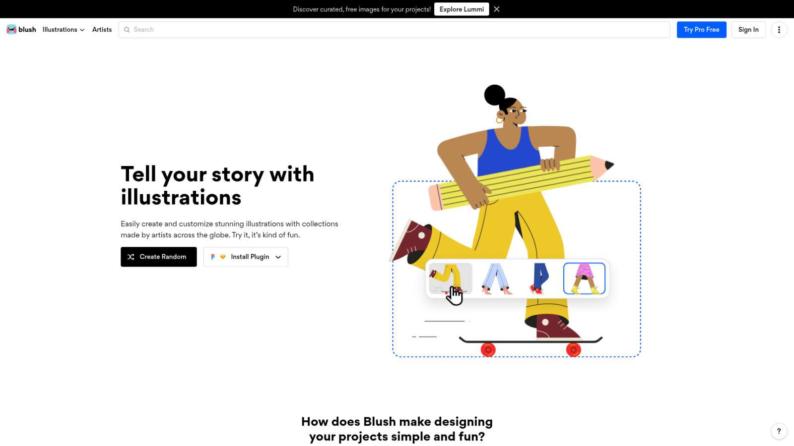 Blush : la personnalisation d'illustrations signées par des artistes